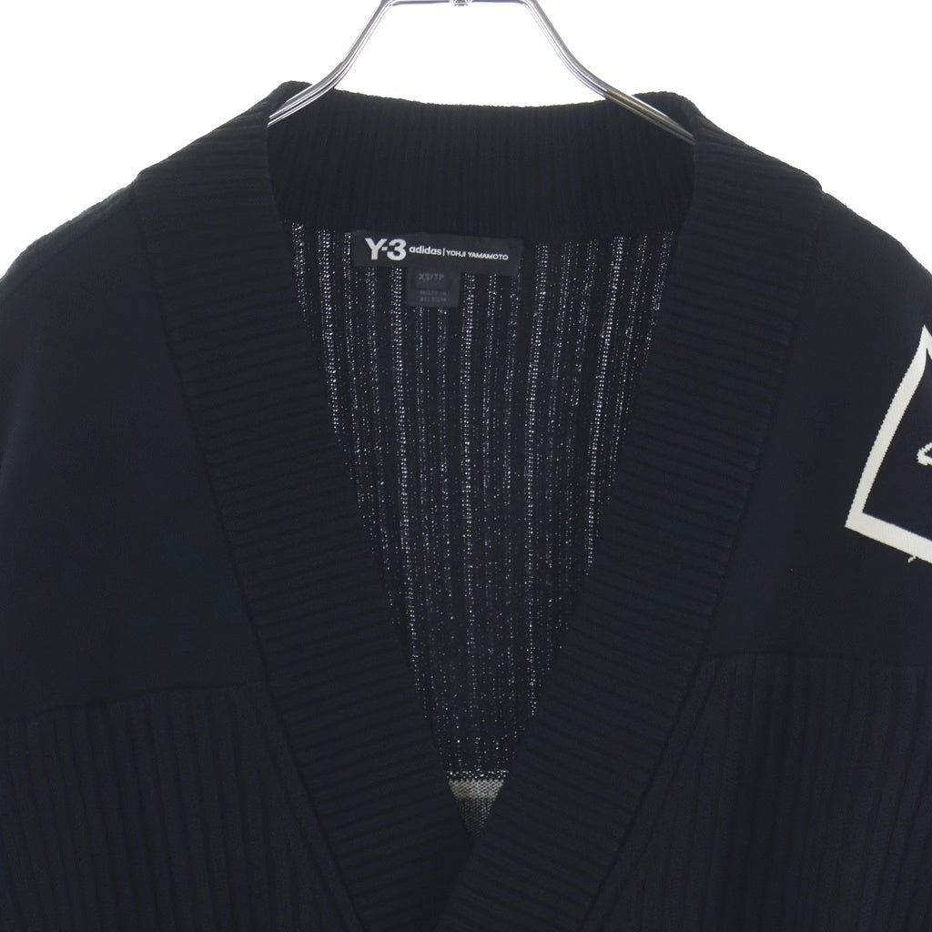 Y-3(ワイスリー) 20SS U TECH KNIT CARDIGAN バックロゴ刺繍 テック ニット カーディガン ブラック FJ0380