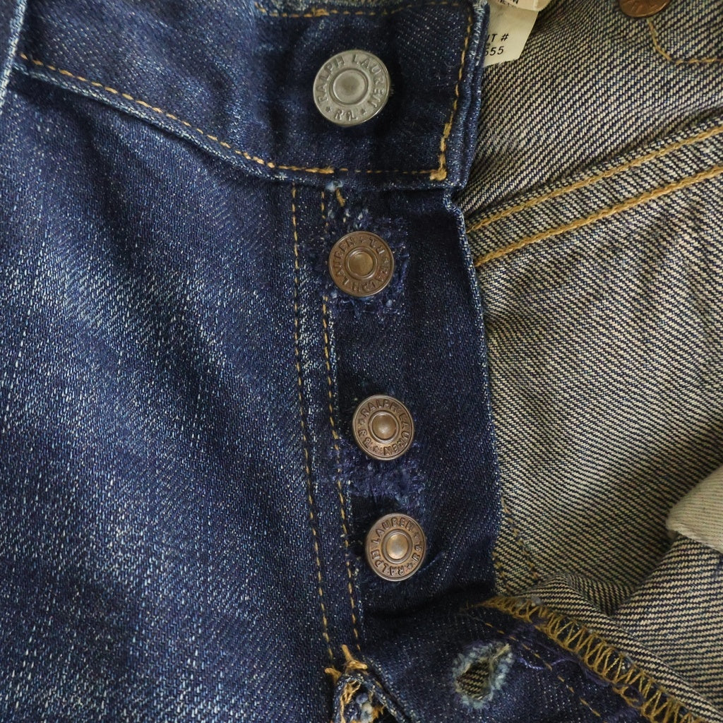 RRL(ダブルアールエル) BUCKLE BACK DENIM PANT USA製 サスペンダーボタン付き バックルバック デニムパンツ ジーンズ インディゴ