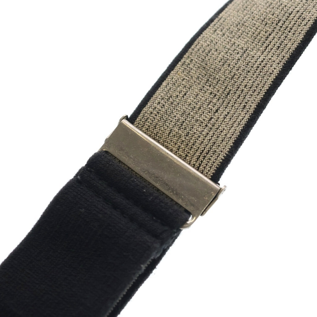 RRL(ダブルアールエル) SOLID BRASS SUSPENDER ストレッチ加工 ソリッドブラス サスペンダー ブラック