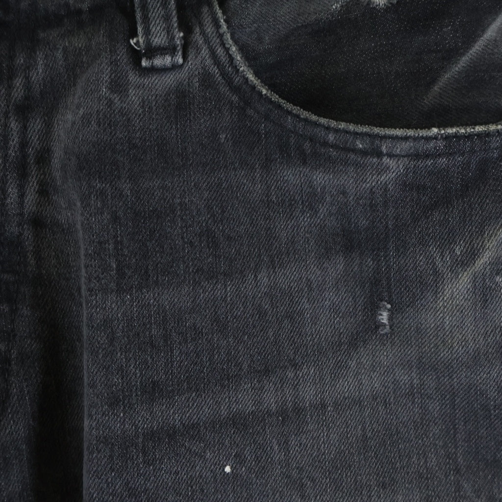 DENIM BY VANQUISH & FRAGMENT(デニムバイヴァンキッシュアンドフラグメント) FIVE YEARS WASH WIDE STRAIGHT DENIM PANTS 日本製 ウォッシュ ワイド ストレート デニムパンツ ブラック VFP1060
