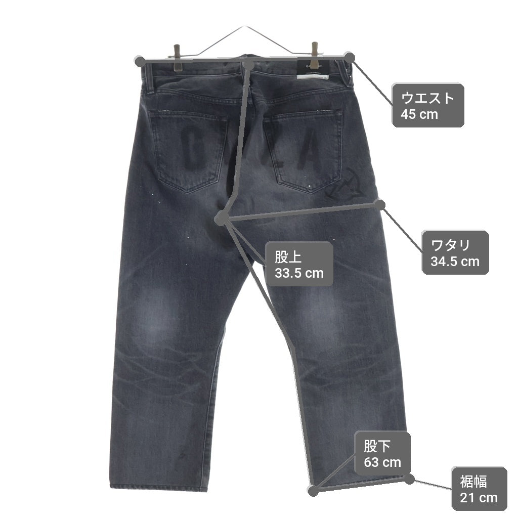 DENIM BY VANQUISH & FRAGMENT(デニムバイヴァンキッシュアンドフラグメント) FIVE YEARS WASH WIDE STRAIGHT DENIM PANTS 日本製 ウォッシュ ワイド ストレート デニムパンツ ブラック VFP1060
