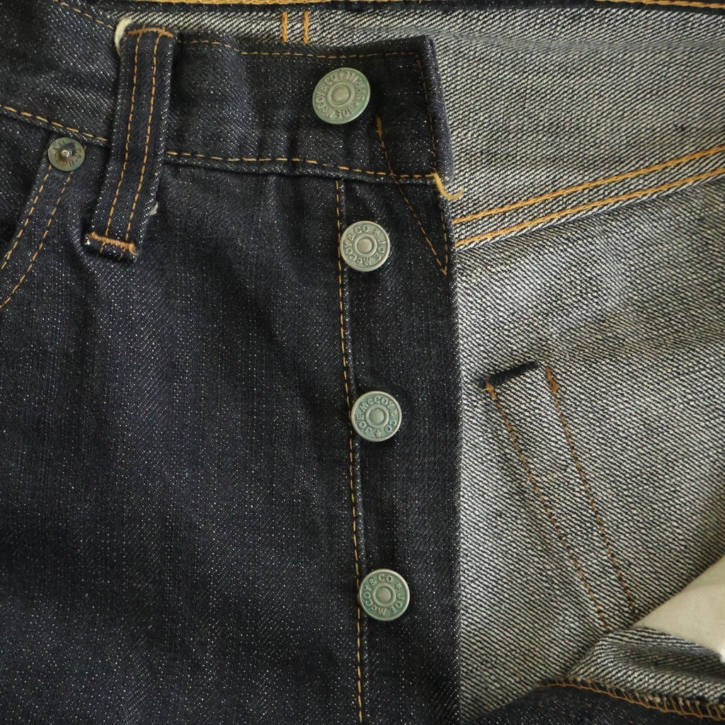 JOE McCOY(ジョーマッコイ) LOT806 STRAIGHT DENIM PANTS ロット806 セルビッチ ボタンフライ ストレートデニム ジーンズ ブラック