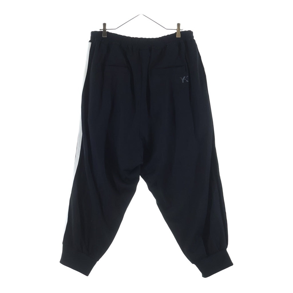 Y-3(ワイスリー) 18AW 3-STRIPES SELVEDGE MATTE TRACK PANTS スリーストライプス セルビッジ マット ドローストリング コットン トラックパンツ ブラック DP0545-1AX001