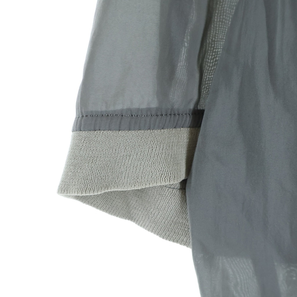 HELMUT LANG(ヘルムートラング) ポリエステル シアー フルジップアップ 半袖シャツ グレー 17-1204131