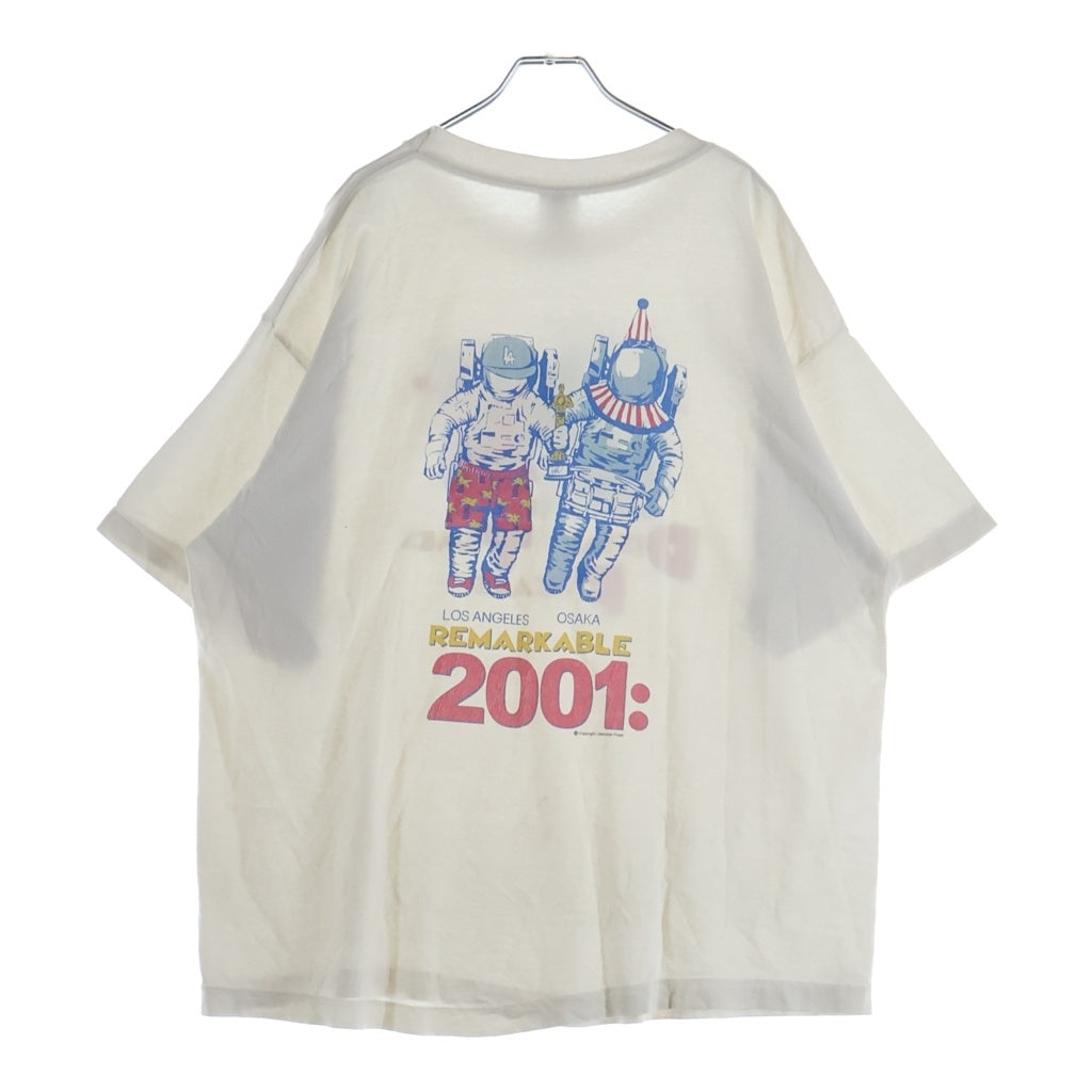 SAINT MICHAEL(セントマイケル) ×SEAN WOTHERSPOON ASTRO SW SS TEE ショーンウェザースプーン アストロ ヴィンテージ加工クルーネック半袖Tシャツ カットソー ホワイト SM-HR8-0000-C21