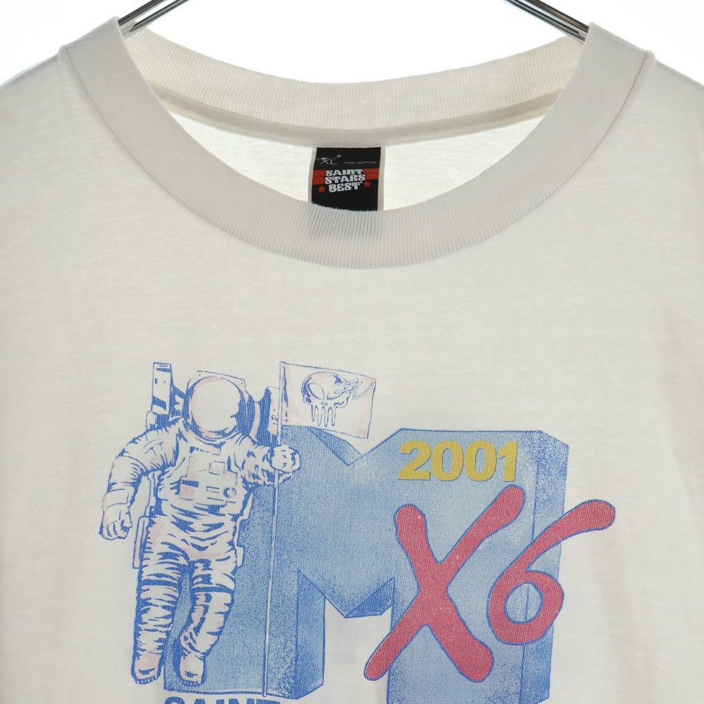 SAINT MICHAEL(セントマイケル) ×SEAN WOTHERSPOON ASTRO SW SS TEE ショーンウェザースプーン アストロ ヴィンテージ加工クルーネック半袖Tシャツ カットソー ホワイト SM-HR8-0000-C21