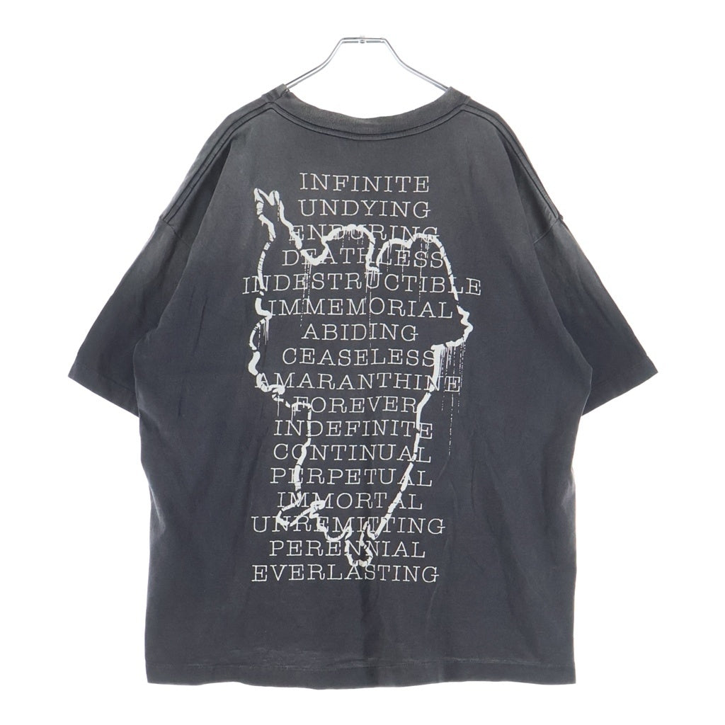 SAINT MICHAEL(セントマイケル) SS TEE HOPE SPRING ホープスプリング ヴィンテージ加工 クルーネック半袖Tシャツ カットソー グレー SM-HR8-0000-006