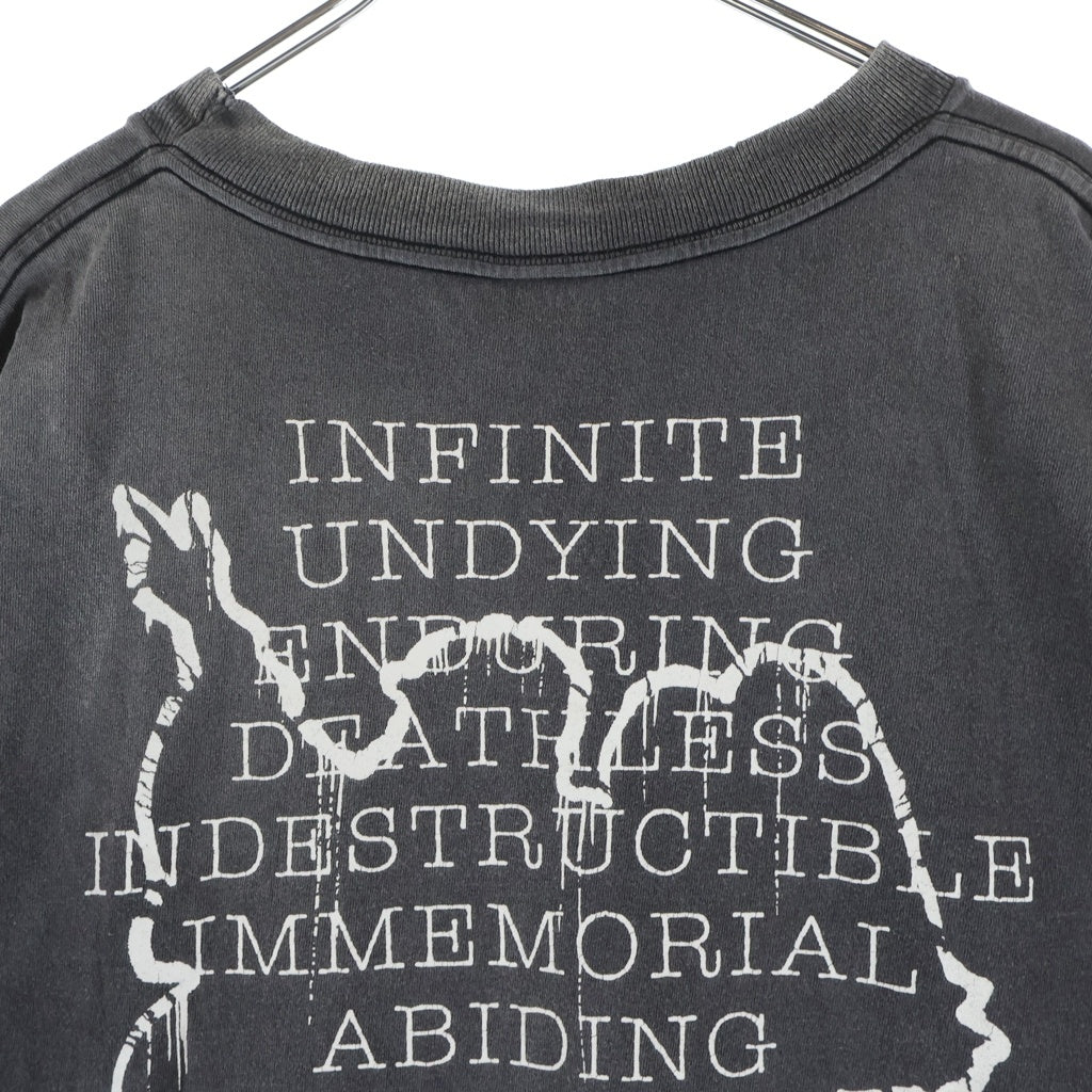 SAINT MICHAEL(セントマイケル) SS TEE HOPE SPRING ホープスプリング ヴィンテージ加工 クルーネック半袖Tシャツ カットソー グレー SM-HR8-0000-006