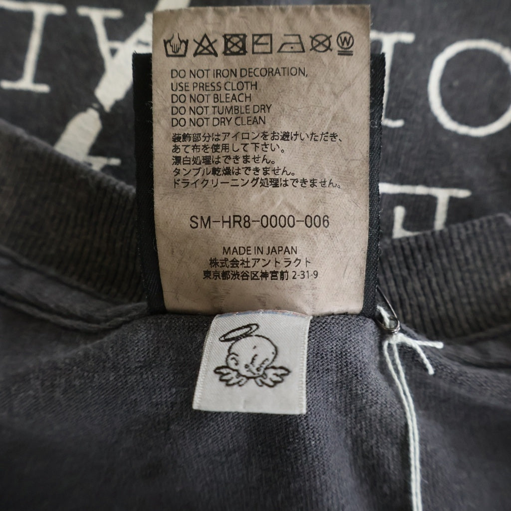 SAINT MICHAEL(セントマイケル) SS TEE HOPE SPRING ホープスプリング ヴィンテージ加工 クルーネック半袖Tシャツ カットソー グレー SM-HR8-0000-006