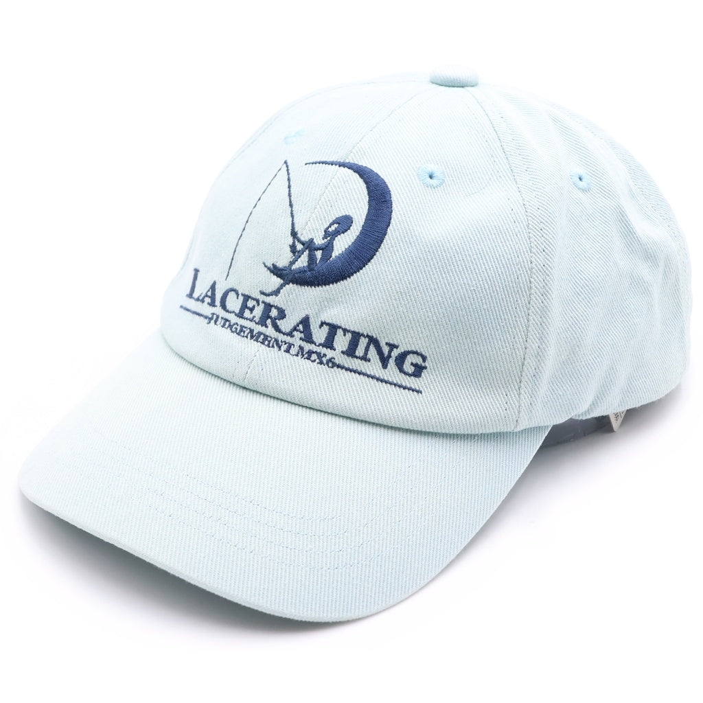 SAINT MICHAEL(セントマイケル) 6PANNEL LACERATING CAP 6パネル キャップ 刺繍デザイン ブルー SM-HR8-0000-078
