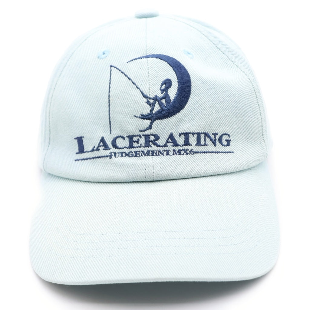 SAINT MICHAEL(セントマイケル) 6PANNEL LACERATING CAP 6パネル キャップ 刺繍デザイン ブルー SM-HR8-0000-078
