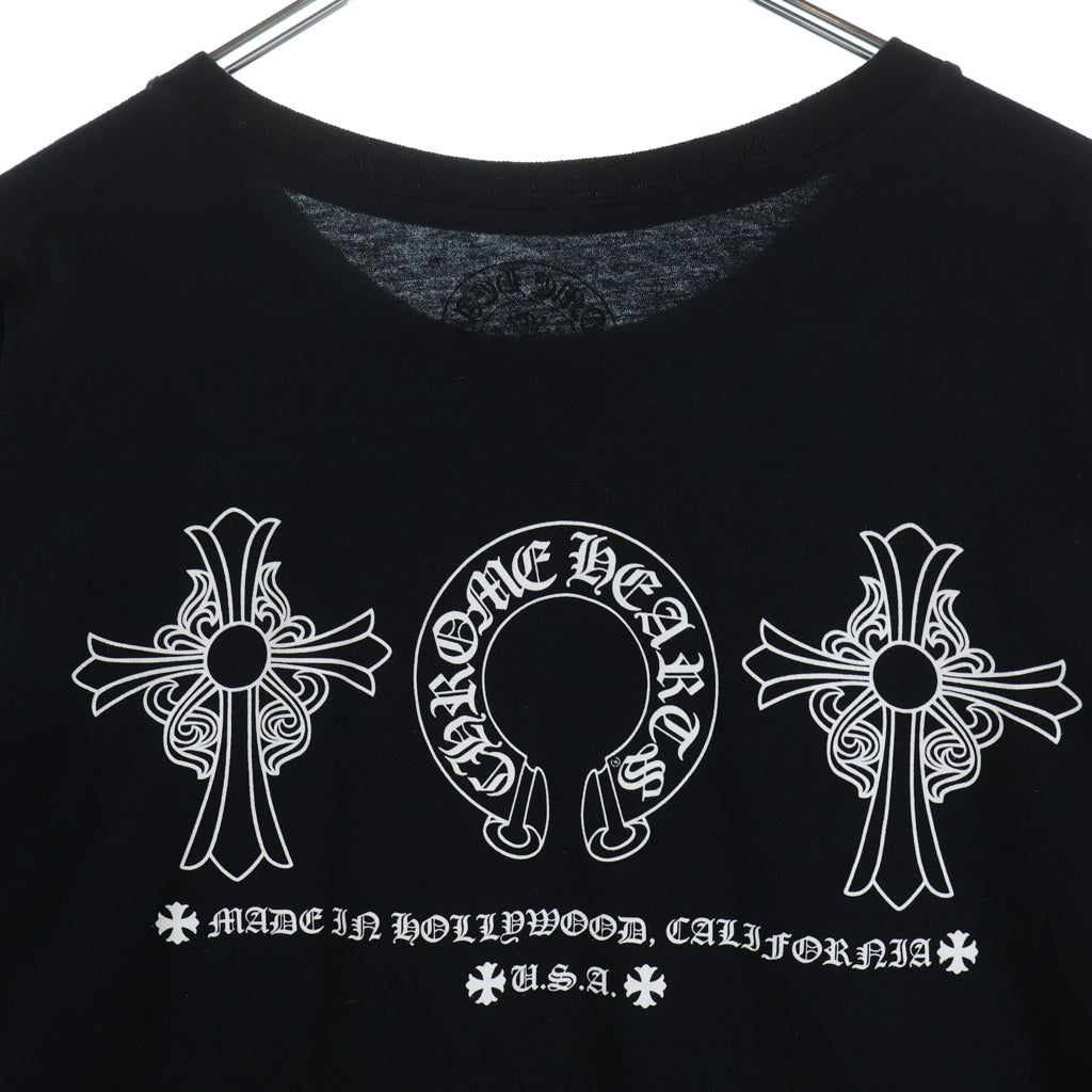 CHROME HEARTS(クロムハーツ) MADE IN HOLLYWOOD CALIFORNIA ロゴ ハリウッド カルフォルニア 半袖Tシャツ カットソー ブラック