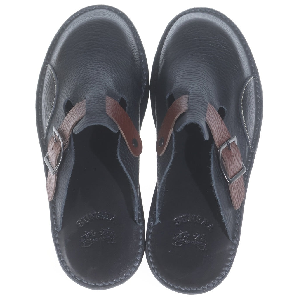 SUNSEA(サンシー) CAMPAGNE SANDALS キャンペーン レザー アジャスター付き サンダル ブラック SUNSEA3180