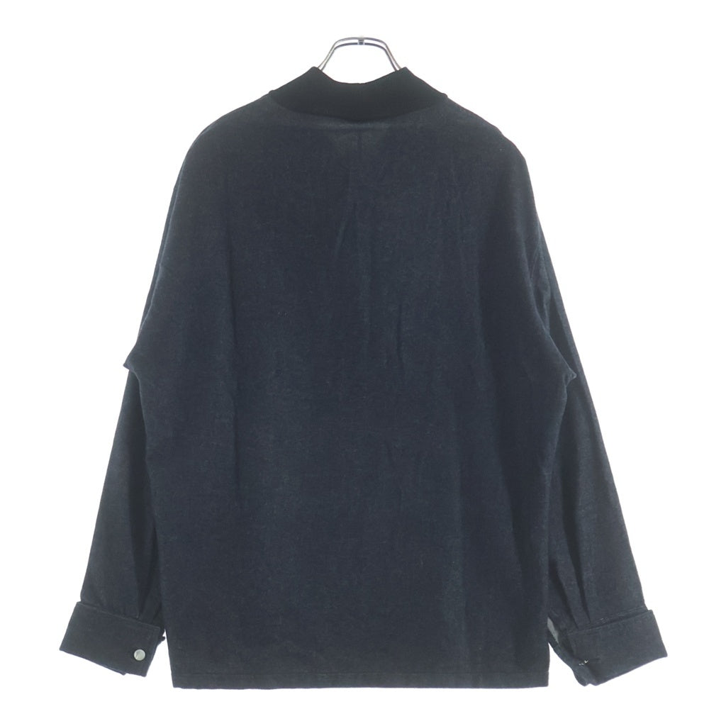 m's braque(エムズ ブラック) TURTLENECK FRENCH CUFFS SHIRT タートルネックフレンチ カフスシャツ セーター ブラック 252907