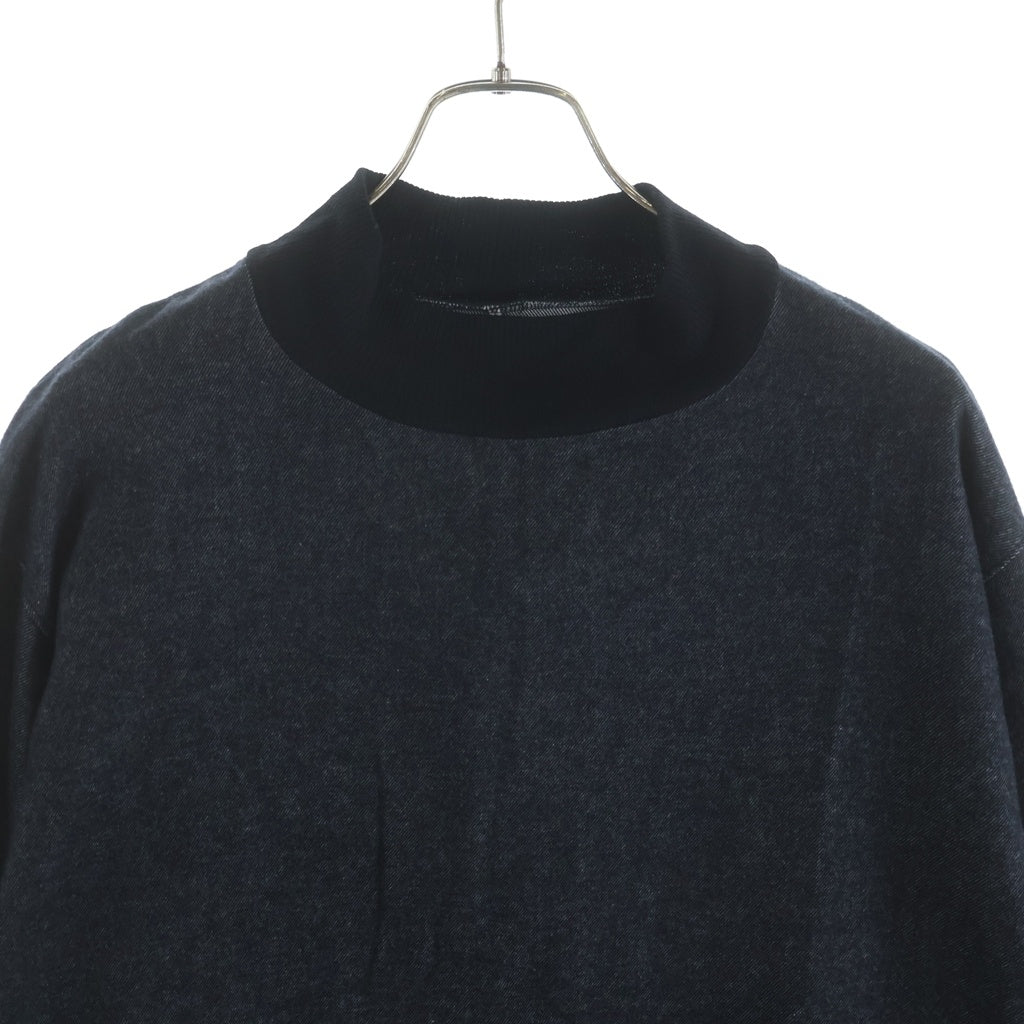 m's braque(エムズ ブラック) TURTLENECK FRENCH CUFFS SHIRT タートルネックフレンチ カフスシャツ セーター ブラック 252907
