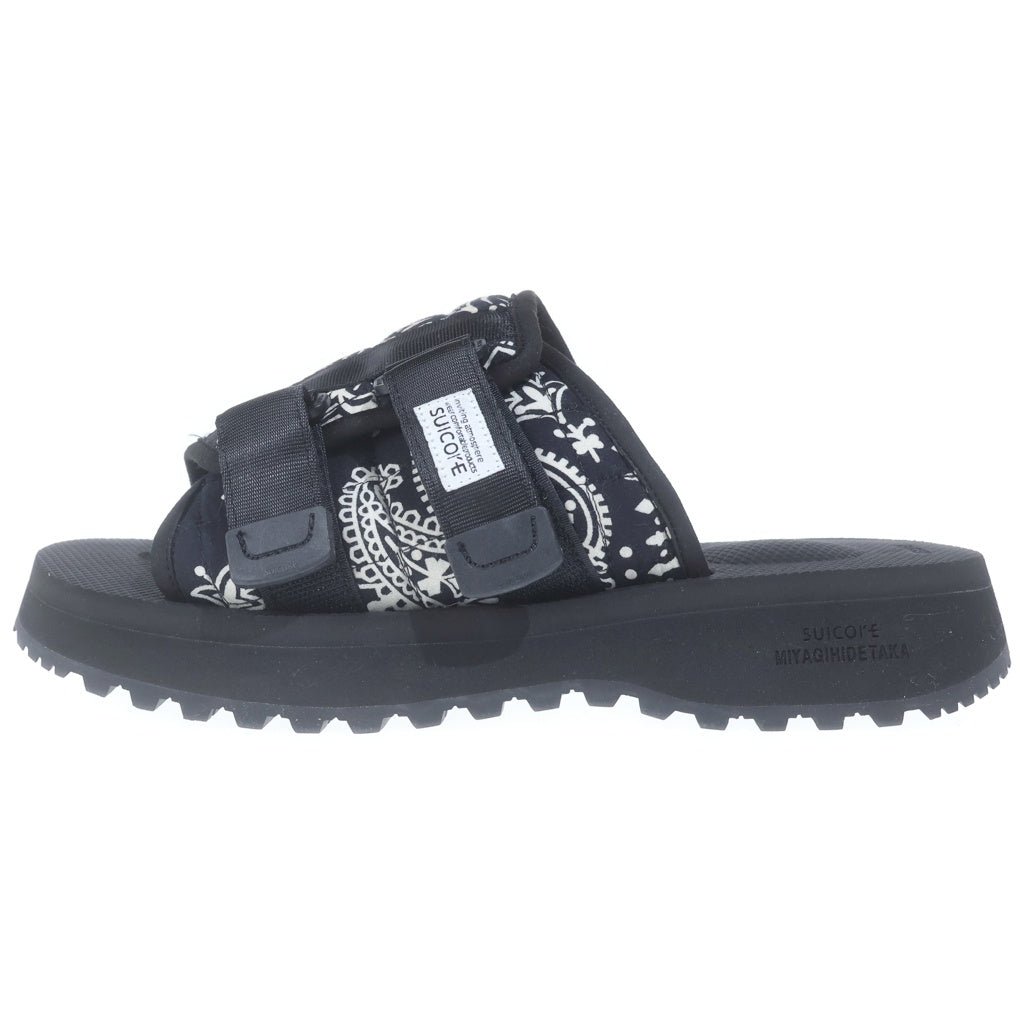 SUICOKE(スイコック) ×MIYAGI HIDETAKA ミヤギヒデタカ ペイズリー柄 アジャスター付き サンダル ブラック US9/27cm OG-081TRab-MYGH