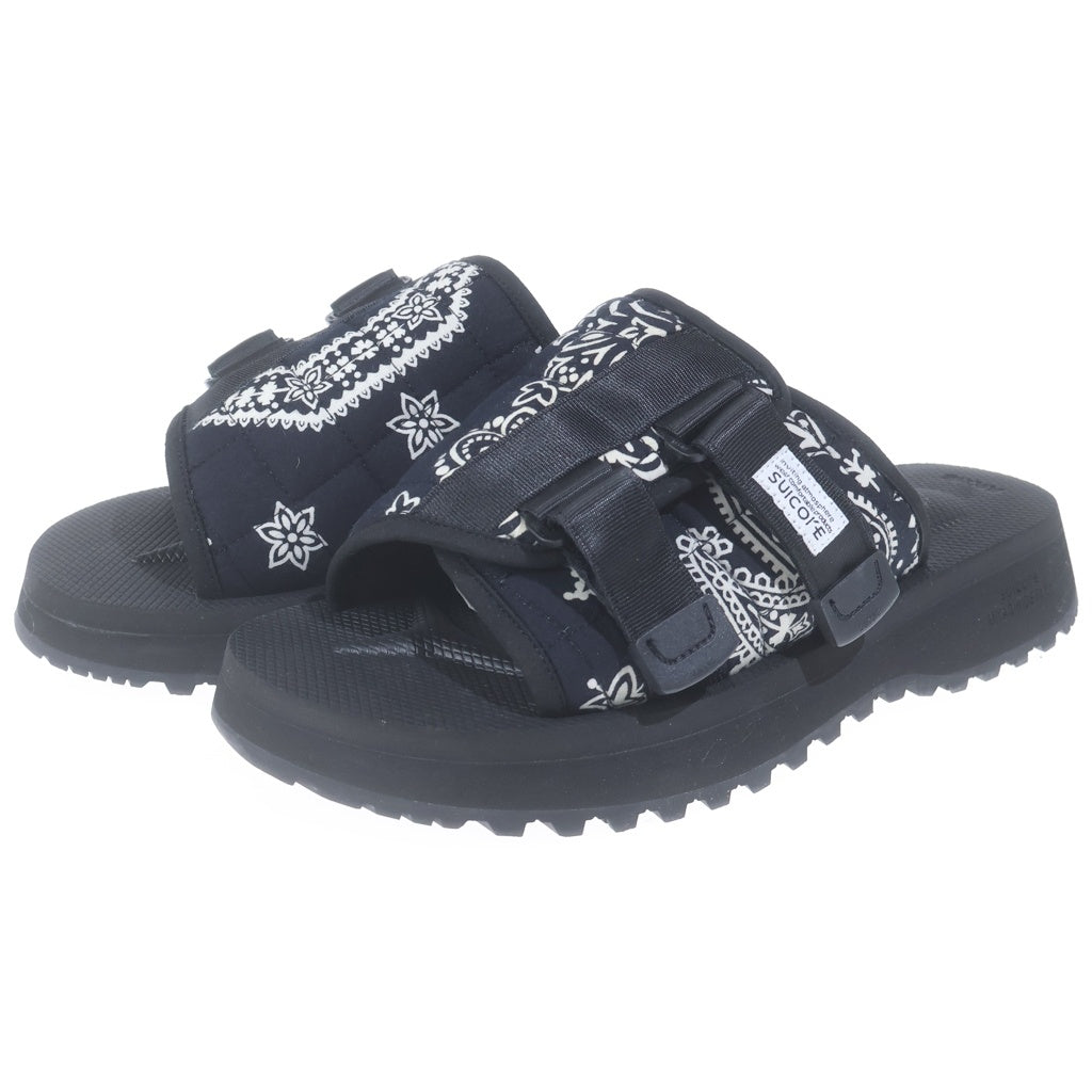 SUICOKE(スイコック) ×MIYAGI HIDETAKA ミヤギヒデタカ ペイズリー柄 アジャスター付き サンダル ブラック US9/27cm OG-081TRab-MYGH
