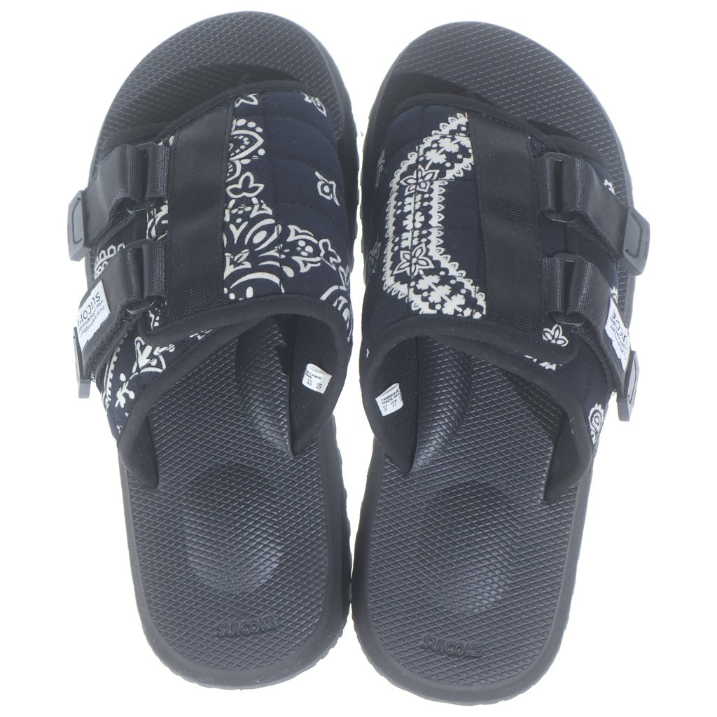 SUICOKE(スイコック) ×MIYAGI HIDETAKA ミヤギヒデタカ ペイズリー柄 アジャスター付き サンダル ブラック US9/27cm OG-081TRab-MYGH