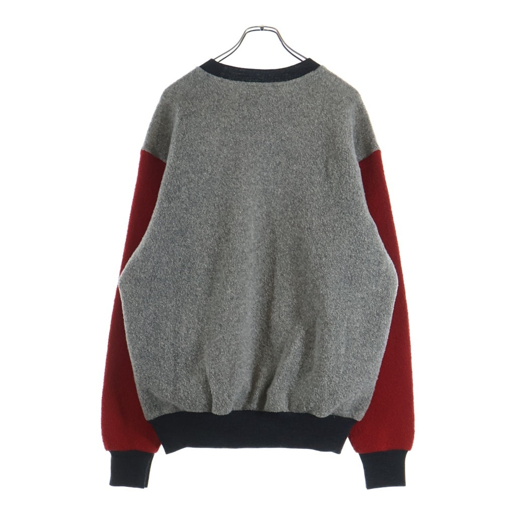 SUNSEA(サンシー) 23AW PILE SWEATSHIRT パイル パッチワーク スウェットシャツ トレーナー グレー SUNSEA2810
