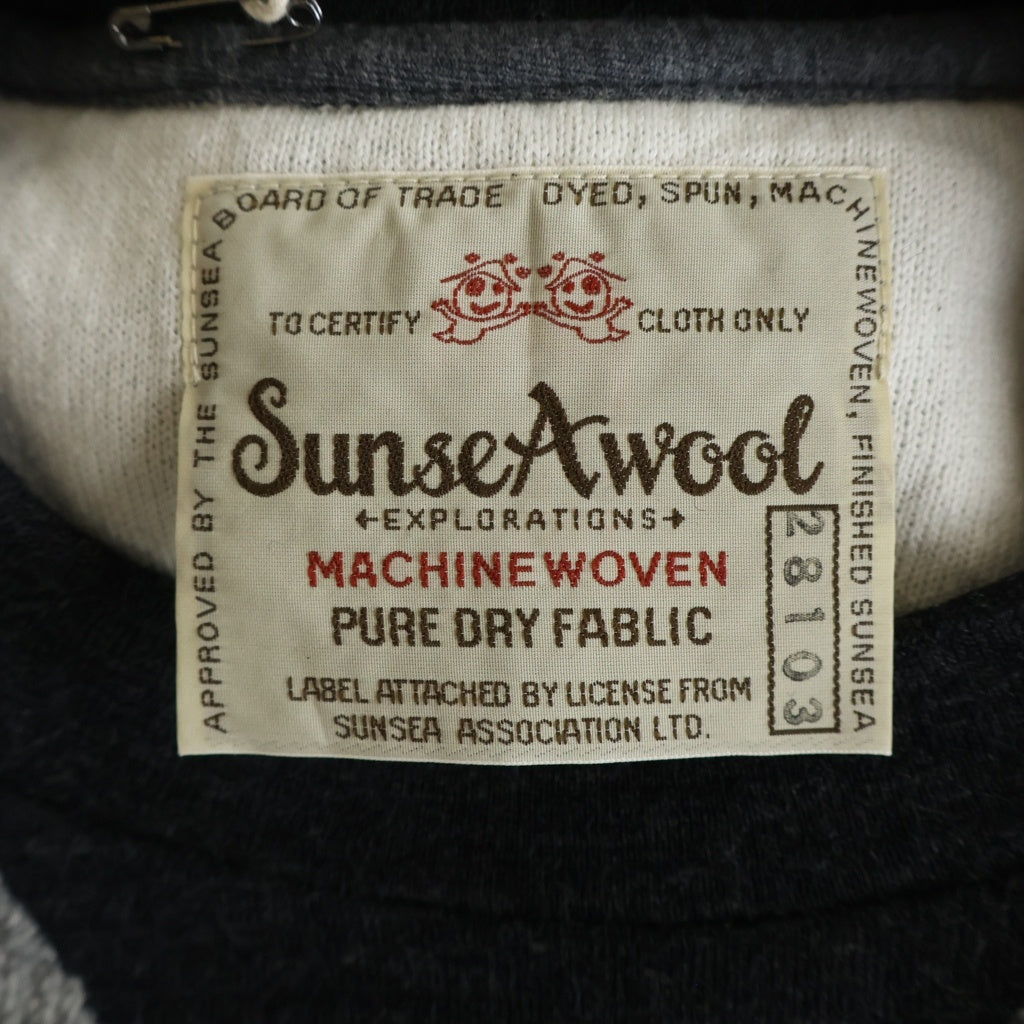 SUNSEA(サンシー) 23AW PILE SWEATSHIRT パイル パッチワーク スウェットシャツ トレーナー グレー SUNSEA2810