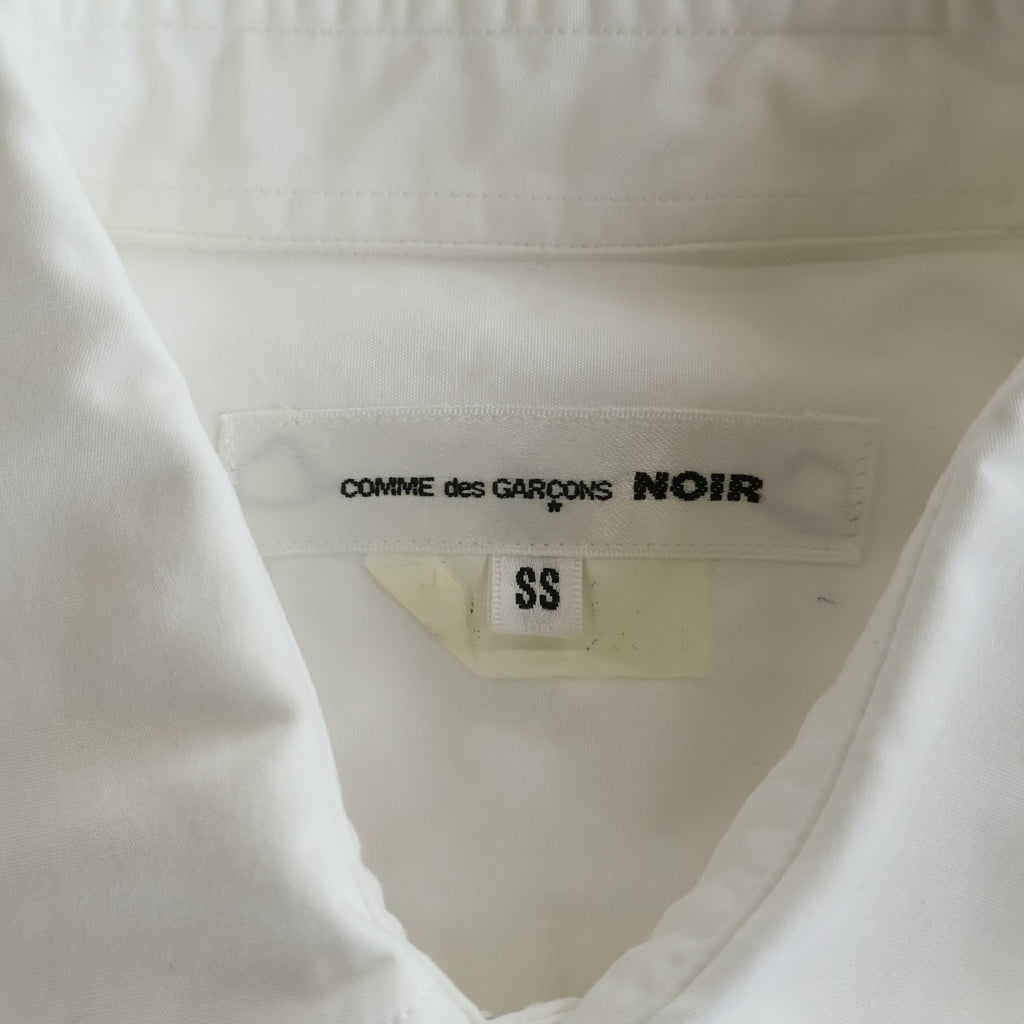 COMME des GARCONS(コムデギャルソン) NOIR 08SS AD2007 パール装飾 コットン 長袖フリルシャツ ホワイト レディース GA-B203