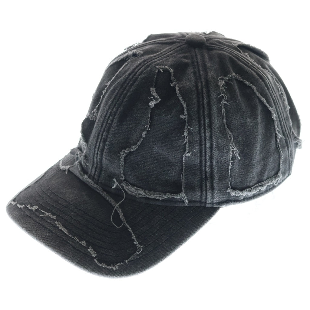 VETEMENTS(ヴェトモン) 24SS Destroyed Cap デストロイ加工 6パネルキャップ 帽子 グレー UE64CA210B