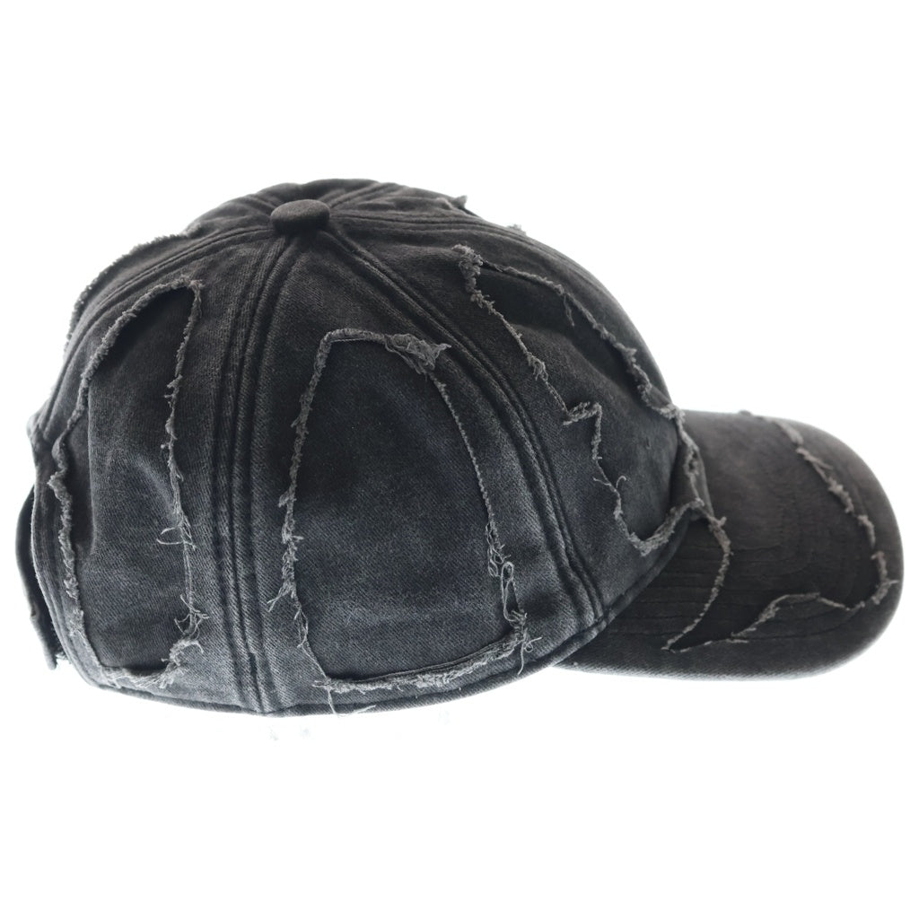 VETEMENTS(ヴェトモン) 24SS Destroyed Cap デストロイ加工 6パネルキャップ 帽子 グレー UE64CA210B