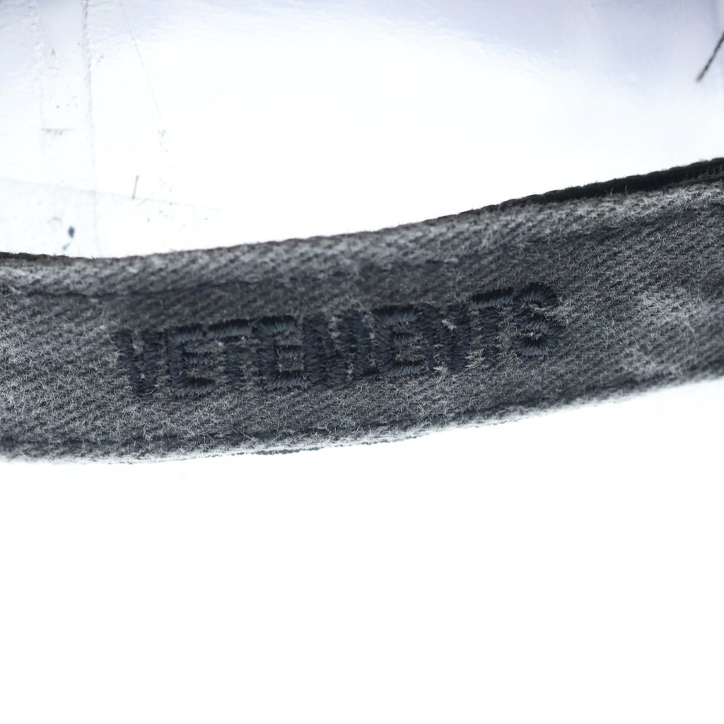 VETEMENTS(ヴェトモン) 24SS Destroyed Cap デストロイ加工 6パネルキャップ 帽子 グレー UE64CA210B