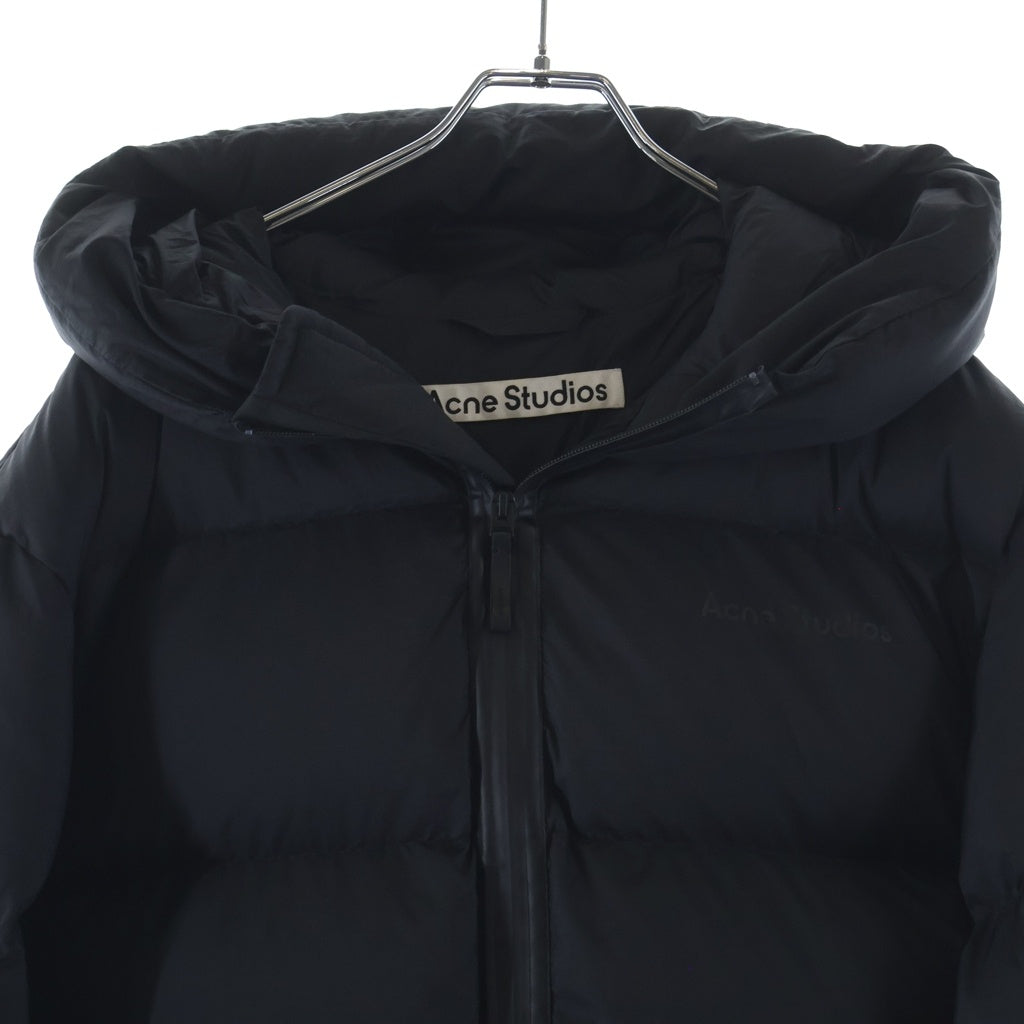 Acne Studios(アクネ ストゥディオズ) 22AW HOODED PUFFER JACKET MUSHROOM マッスルーム ナイロン パフ フーデッド ジップアップ ダウンジャケット ブラック A90471