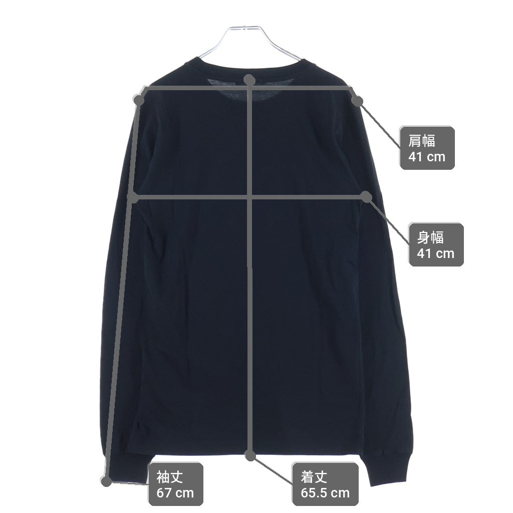 MARNI(マルニ) 24AW ORGANIC COTTON JERSEY PAINT LOGO L/S TEE オーガニック コットン ロゴガッシュプリント 長袖Tシャツ カットソー ブラック THJE0294P1