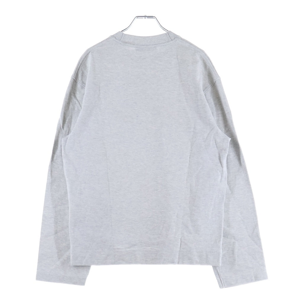 Acne Studios(アクネ ストゥディオズ) コットン 3D ロゴエンブロイダリー コットン 長袖Tシャツ カットソー グレー CL0369