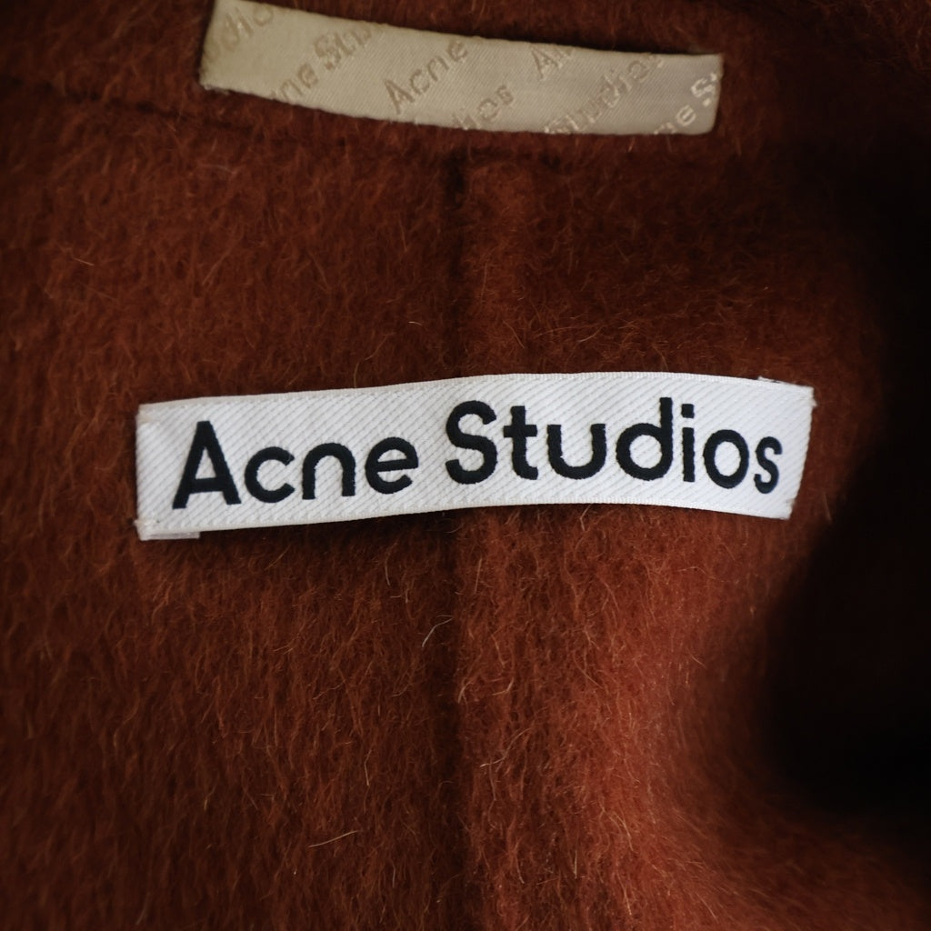 Acne Studios(アクネ ストゥディオズ) OWANNE DOUBLE オワンヌ ウール 4B ダブル ベルテッド ロングコート ジャケット オレンジ A90312
