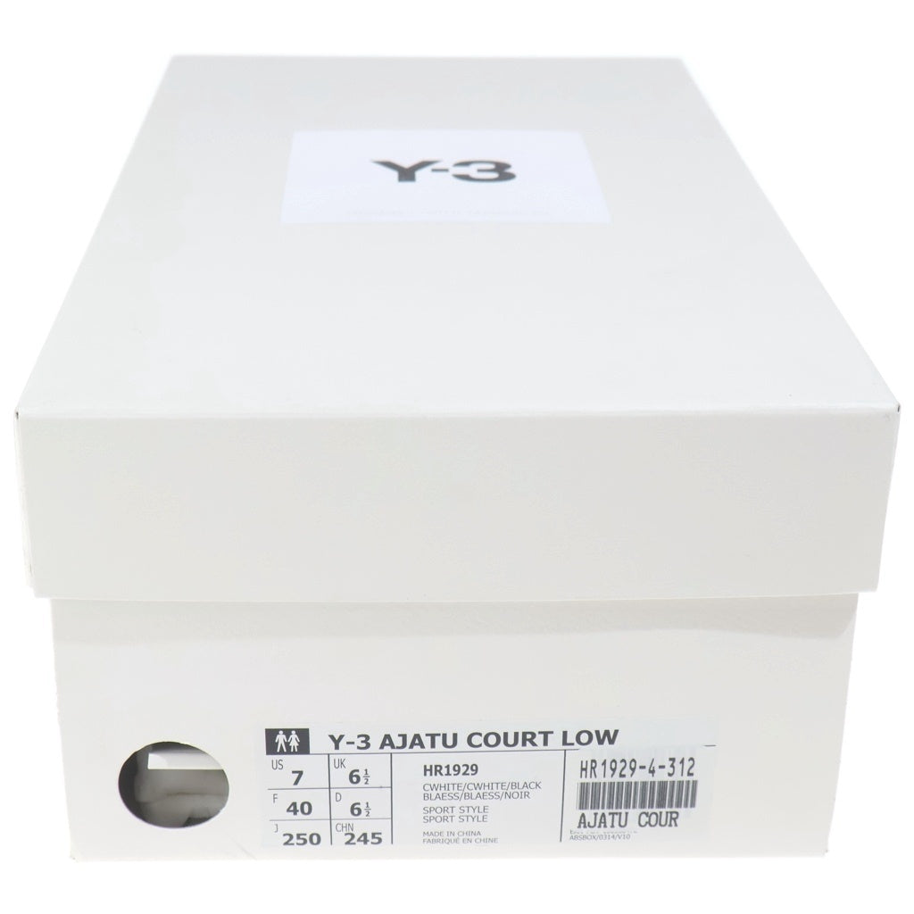 Y-3(ワイスリー) AJATU COURT LOW アジャツコートロー レースアップローカットスニーカー シューズ US7/25cm ホワイト HR1929 レディース