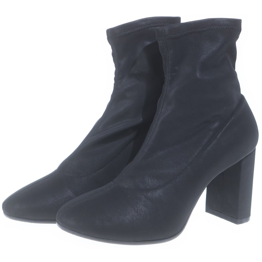 MM6 Maison Margiela(エムエムシックスメゾンマルジェラ) 18AW ヒールレザーストレッチ アンクルブーツ レディース ブラック S40WU0169