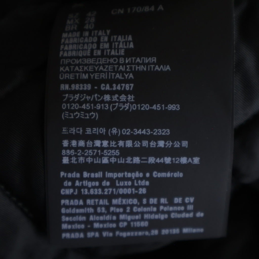 miumiu(ミュウミュウ) 25AW SHETLAND PADDED BLOUSON シェットランド 裏地キルティング ウールジップアップブルゾン ブラウン ML1363
