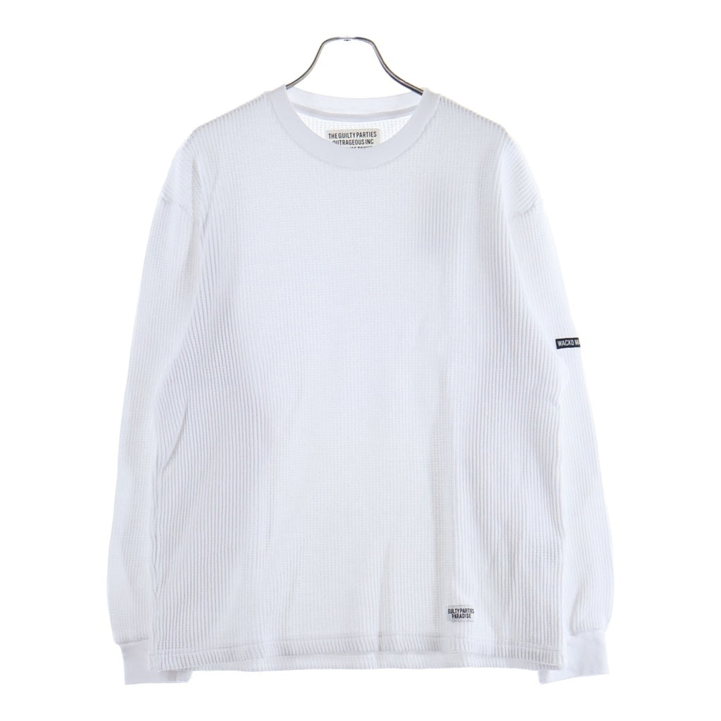 WACKO MARIA(ワコマリア) 25AW THERMAL SHIRT 長袖クルーネック サーマルカットソー ホワイト 25FW-WMT-TM01