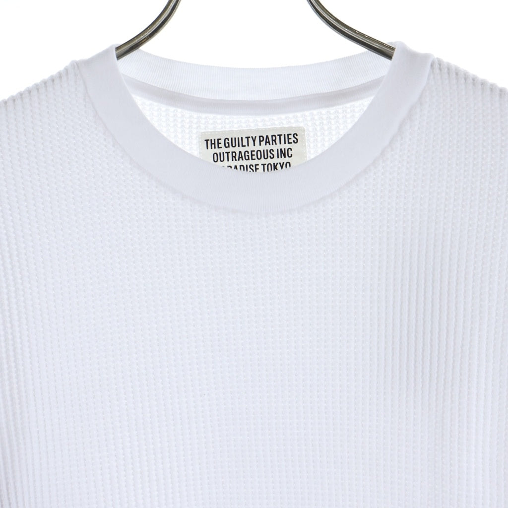 WACKO MARIA(ワコマリア) 25AW THERMAL SHIRT 長袖クルーネック サーマルカットソー ホワイト 25FW-WMT-TM01