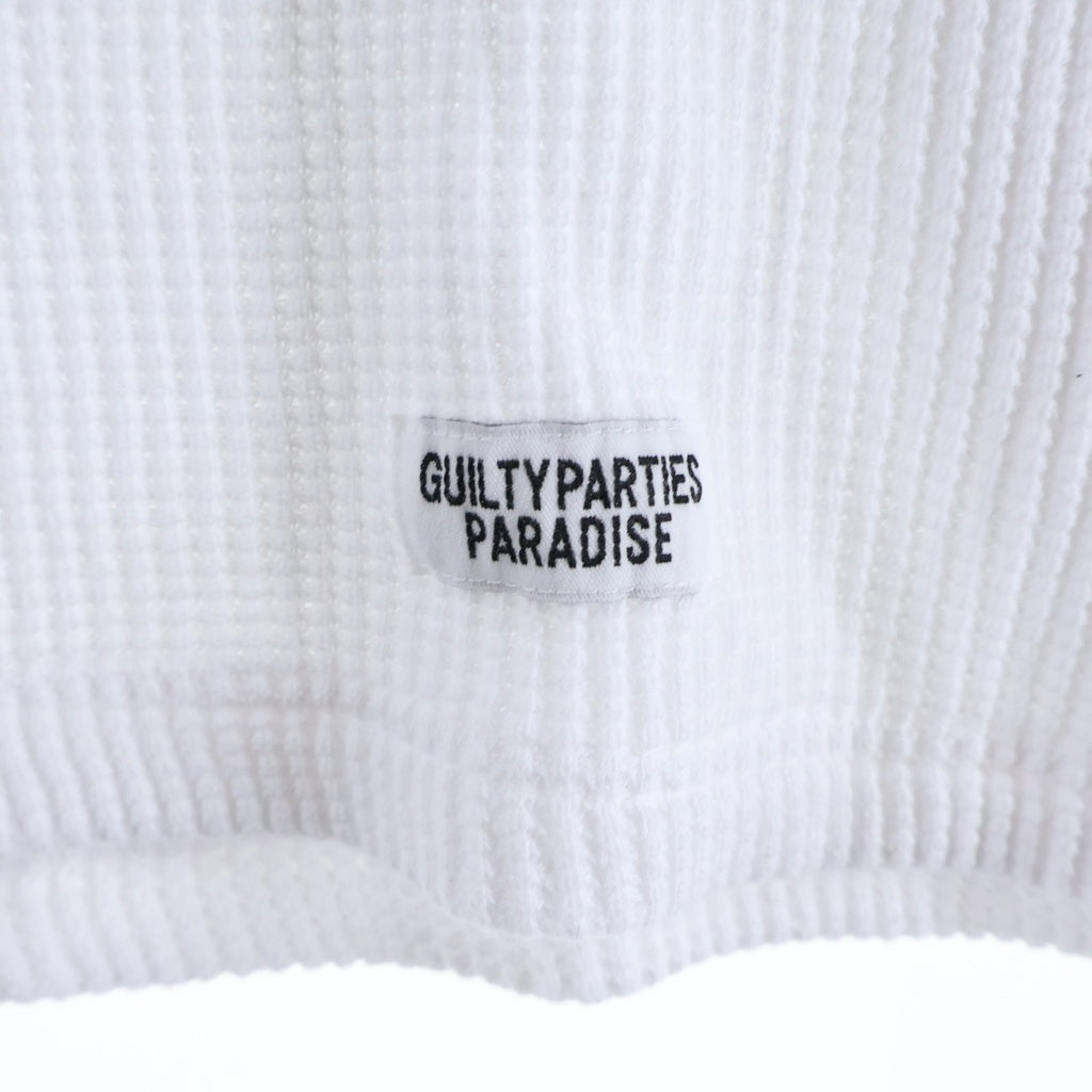 WACKO MARIA(ワコマリア) 25AW THERMAL SHIRT 長袖クルーネック サーマルカットソー ホワイト 25FW-WMT-TM01