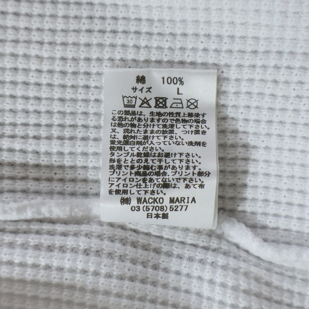 WACKO MARIA(ワコマリア) 25AW THERMAL SHIRT 長袖クルーネック サーマルカットソー ホワイト 25FW-WMT-TM01