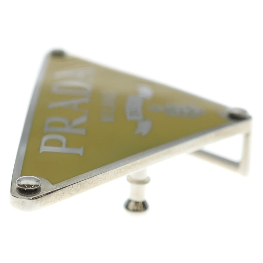PRADA(プラダ) TRIANGLE LOGO METAL BELT BUCKLE トライアングルロゴ メタルベルトバックル イエロー 2CF014 レディース