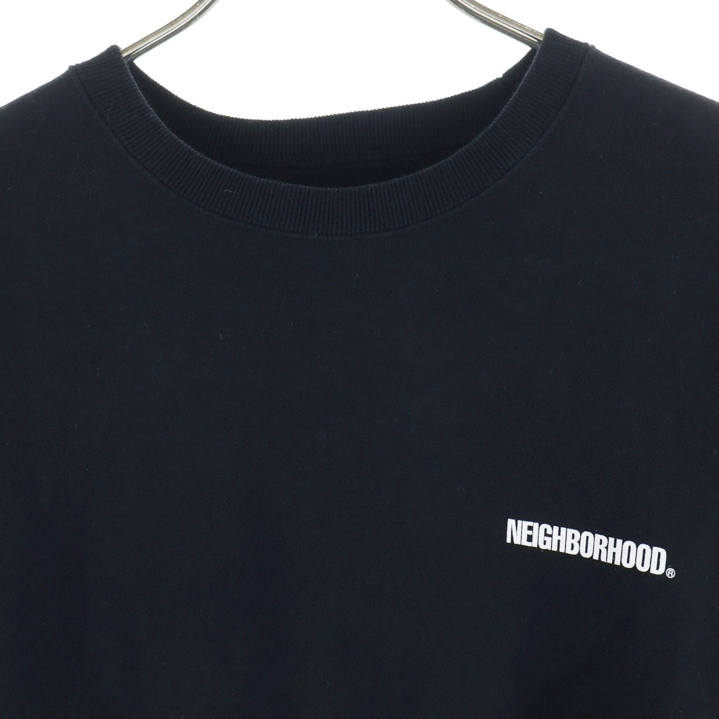 NEIGHBORHOOD(ネイバーフッド) 25AW PLAIN SWEAT CREWNECK LS 両面ロゴプリント クルーネックスウェットトレーナー ブラック 252UWNH-CSM04
