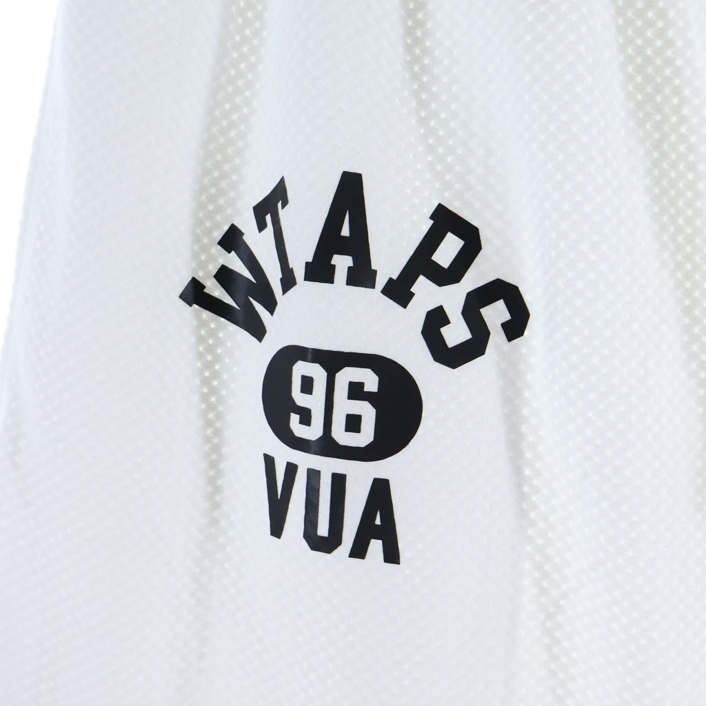 WTAPS(ダブルタップス) 25SS WUS SHORTS POLY ロゴプリント メッシューショーツ ハーフパンツ ホワイト 251ATDT-CSM28