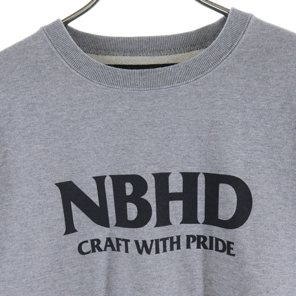 NEIGHBORHOOD(ネイバーフッド) 25AW CLASSIC SWEAT SHIRT LS クラシック フロントロゴプリント クルーネックスウェットトレーナー グレー 252UWNH-CSM01