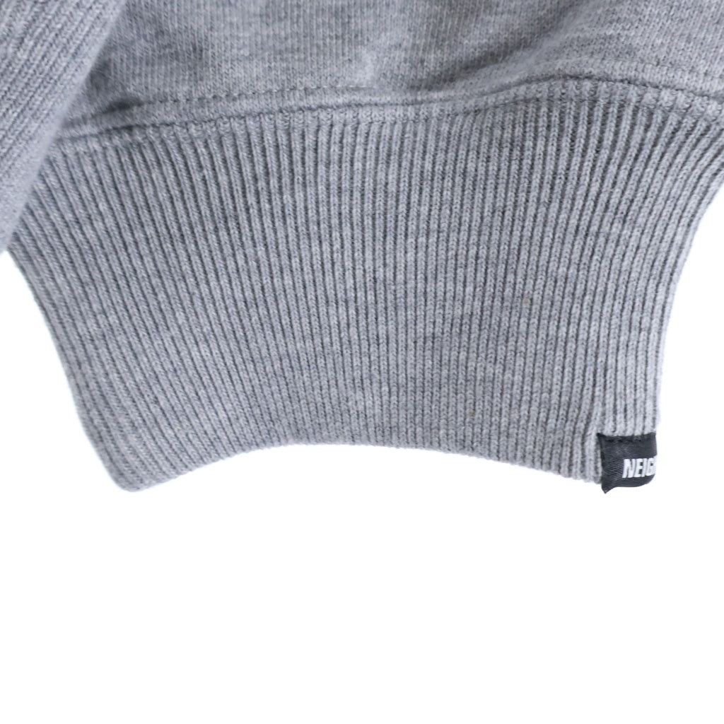 NEIGHBORHOOD(ネイバーフッド) 25AW CLASSIC SWEAT SHIRT LS クラシック フロントロゴプリント クルーネックスウェットトレーナー グレー 252UWNH-CSM01