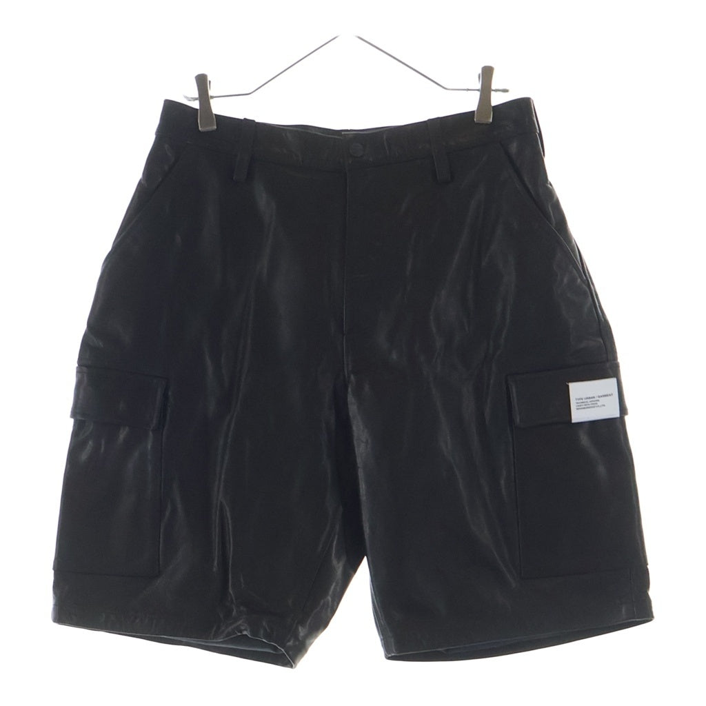 NEIGHBORHOOD(ネイバーフッド) 26SS LEATHER CARGO SHORT PANTS レザー カーゴショートパンツ ハーフパンツ ショーツ ブラック 261SZNH-PTM01