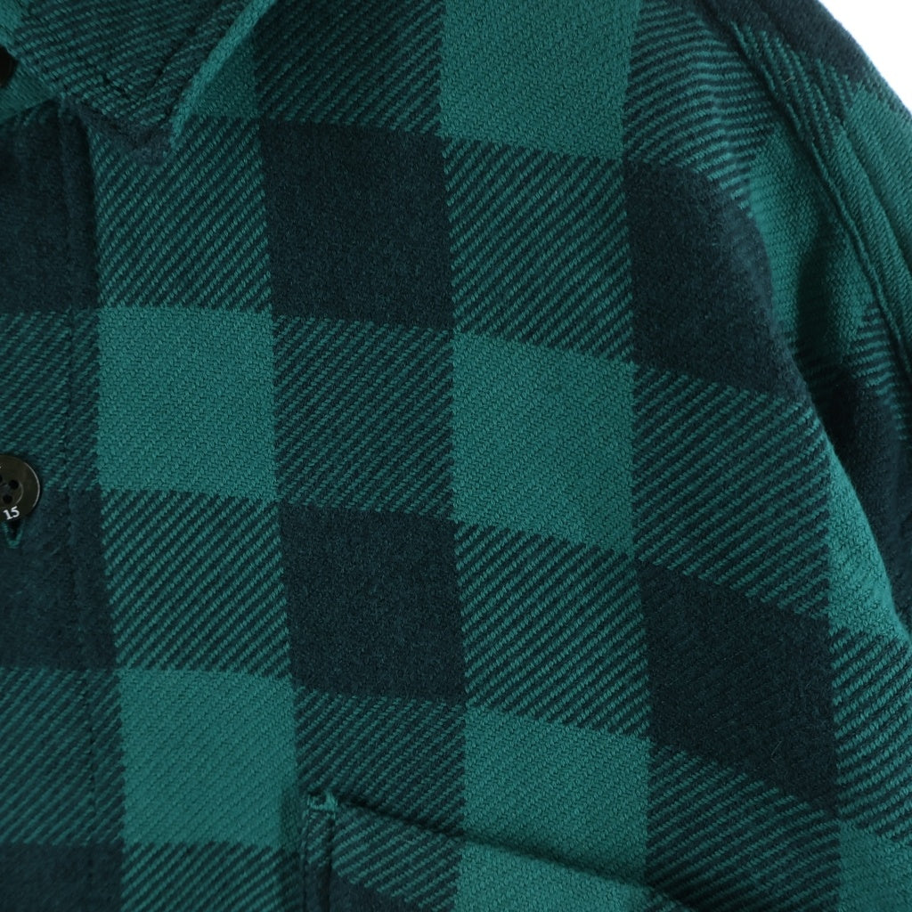 NEIGHBORHOOD(ネイバーフッド) 26SS GARMENT DYED BLOCK CHECK SHIRT LS ガーメントダイ ブロックチェック 長袖コットンシャツ グリーン 261AQNH-SHM03