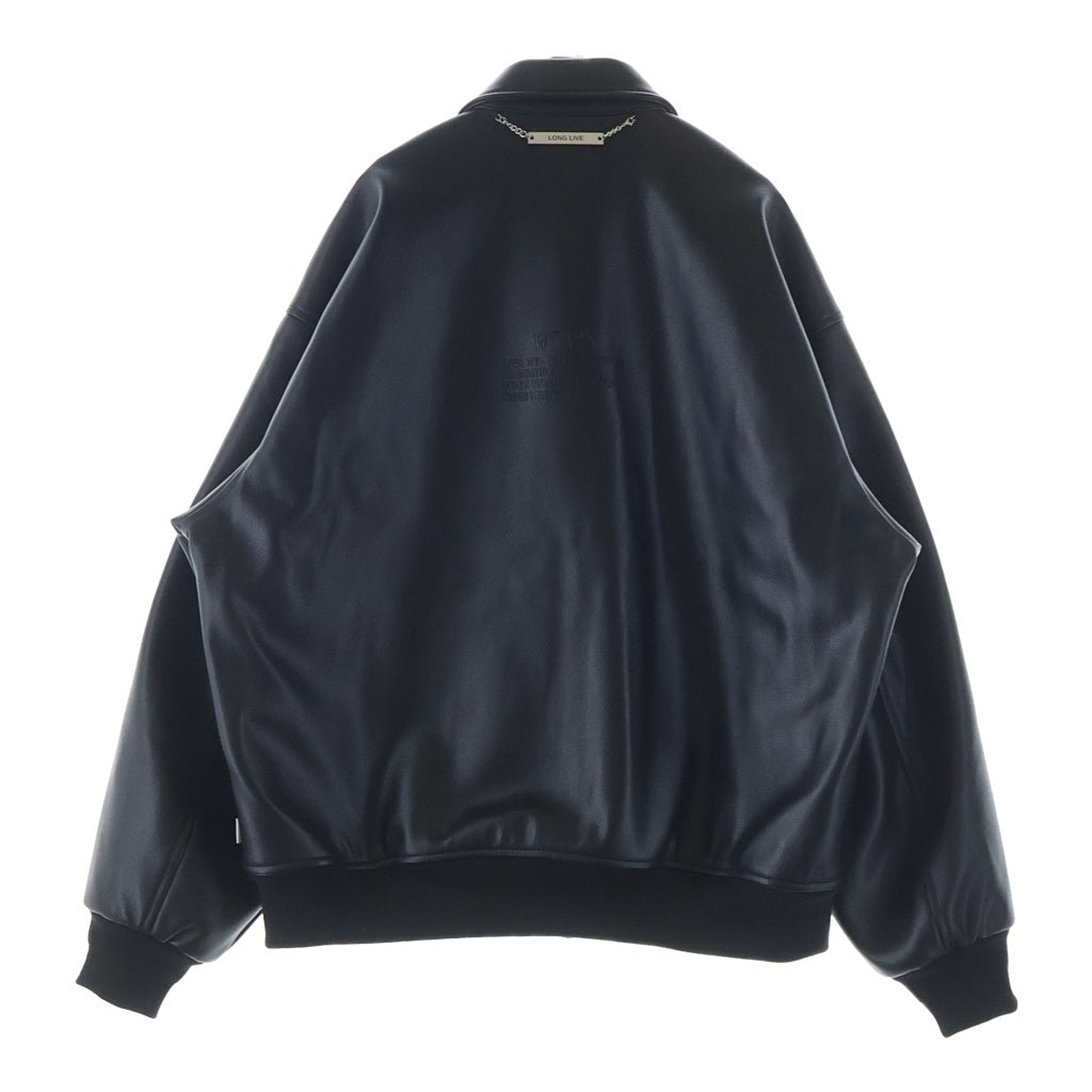 WTAPS(ダブルタップス) 24AW WA2 / JACKET /SYNTHETIC シンセティックレザー A-2タイプ ジップアップフライトジャケット ブラック 242CWDT-JKM04