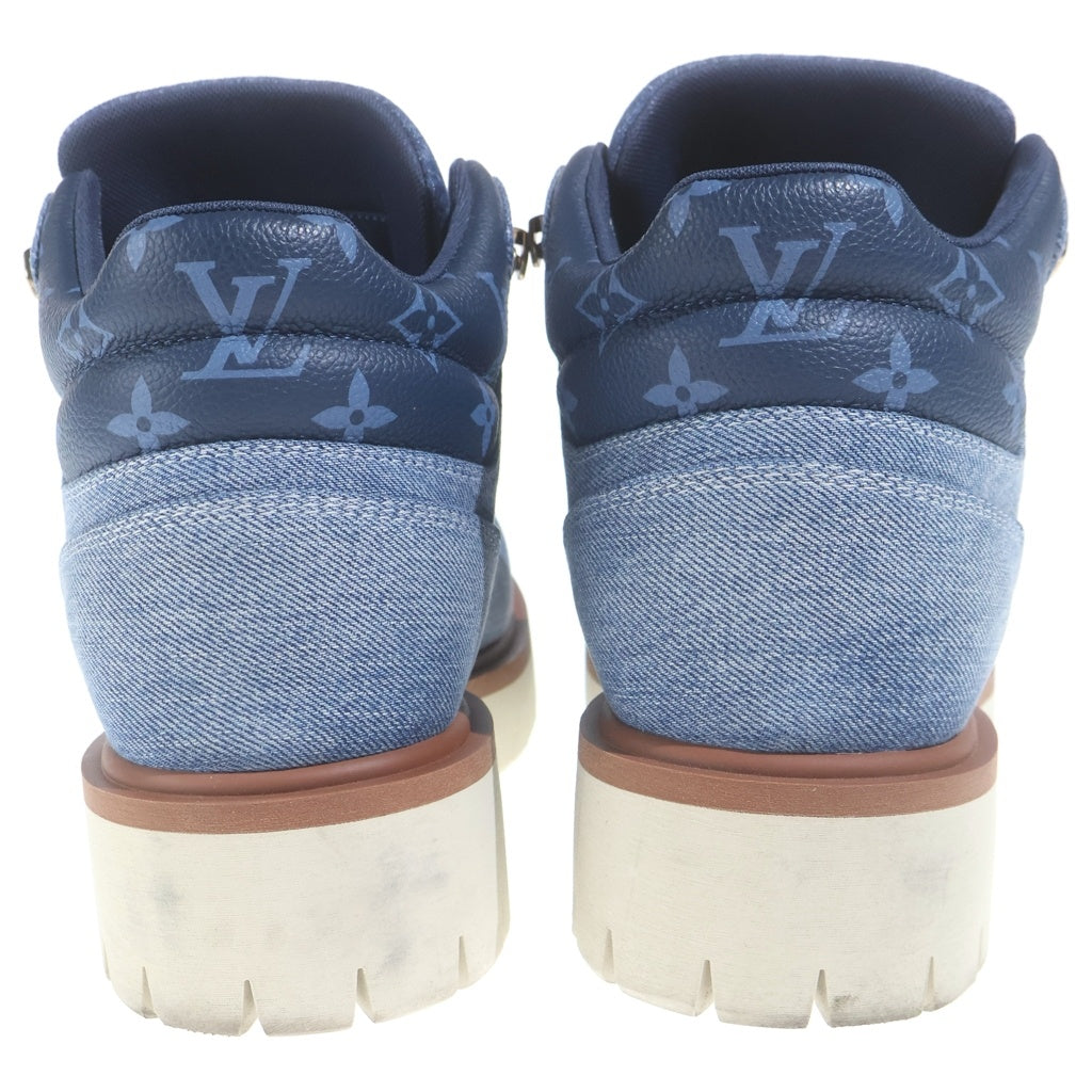LOUIS VUITTON(ルイヴィトン) 26SS LV REMIX ANKLE BOOT リミックス デニム地 アンクルワークブーツ インディゴ 1AIZHU