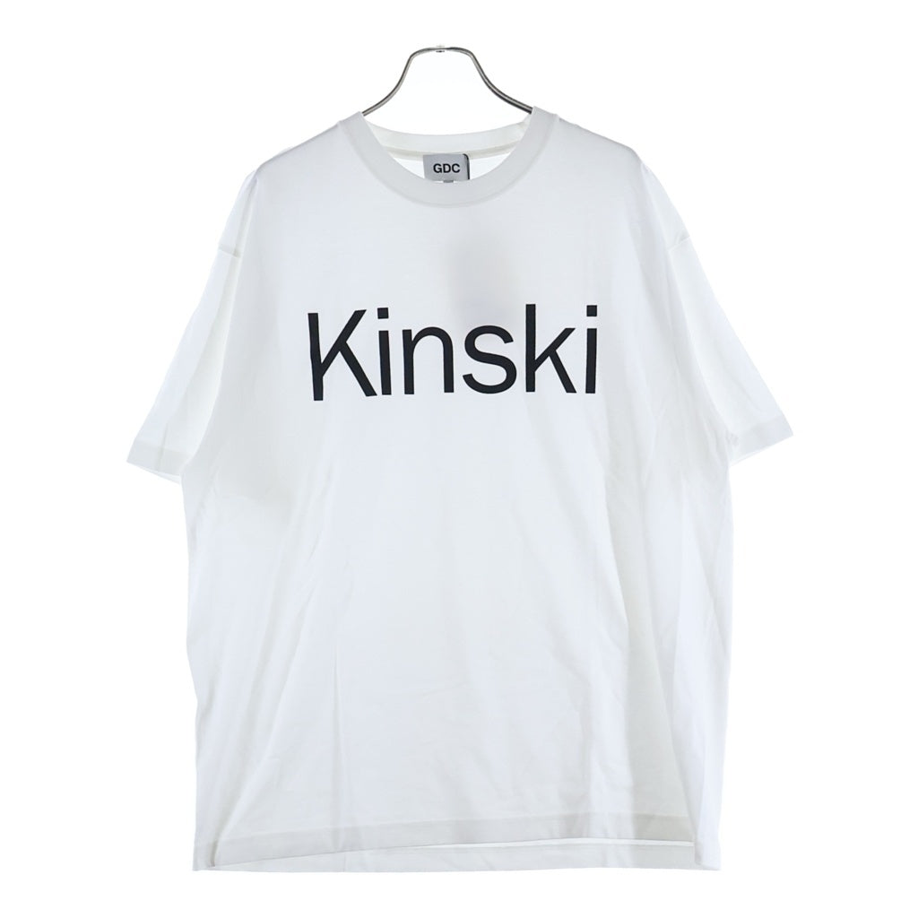 GDC(ジーディーシー) 25SS KINSKI T-SHIRT キンスキー フロントプリントTシャツ 半袖クルーネックカットソー ホワイト GD0011