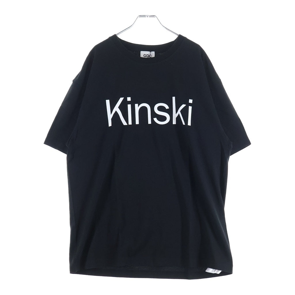GDC(ジーディーシー) 25SS KINSKI T-SHIRT キンスキー フロントプリントTシャツ 半袖クルーネックカットソー ブラック GD0011